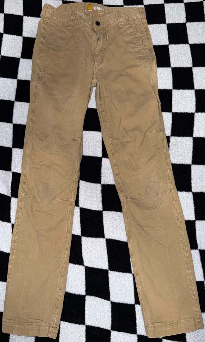 Carhartt Straight Fit Double Front Work Pants Tan 30x32